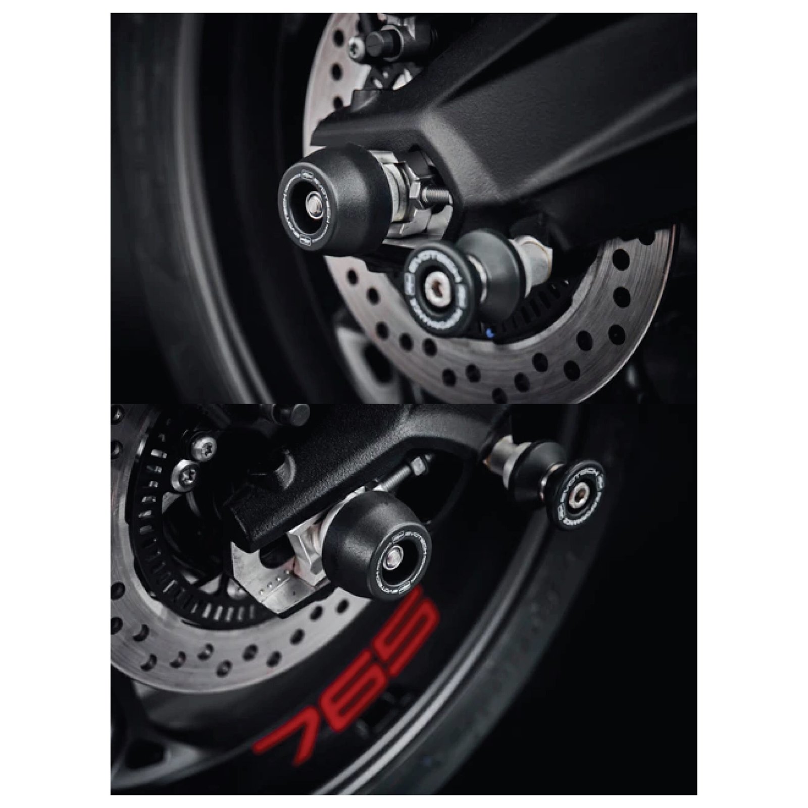 TRIUMPH STREET TRIPLE 765 R/RS (23+ REAR FORK PROTECTOR EVOTECH PERFORMANCE – PRN011887 - Image 2