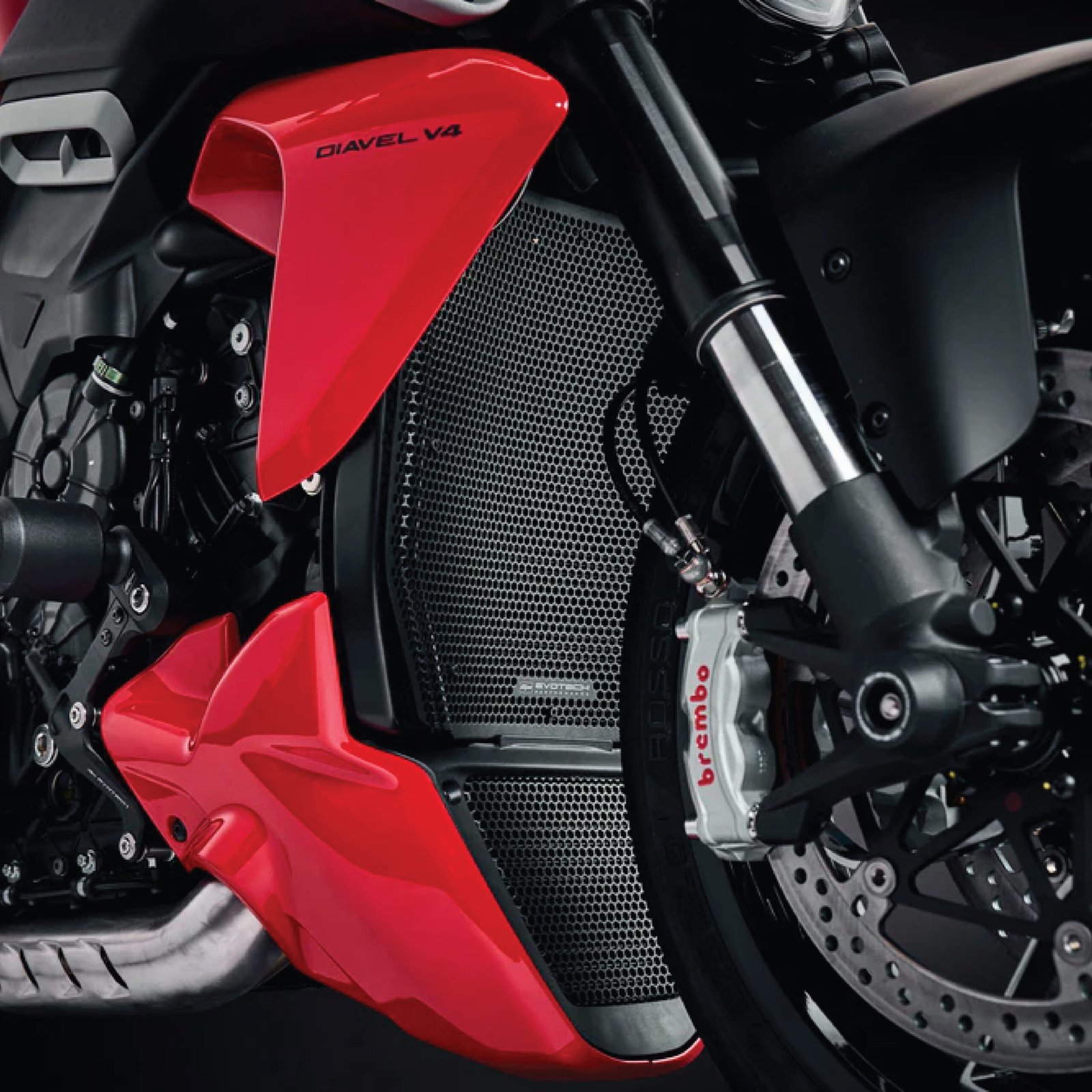 DUCATI DIAVEL V4 RADIATOR AND OIL COOLER GUARD SET (23+) EVOTECH PERFORMANCE - PRN016397-016399 - Image 4