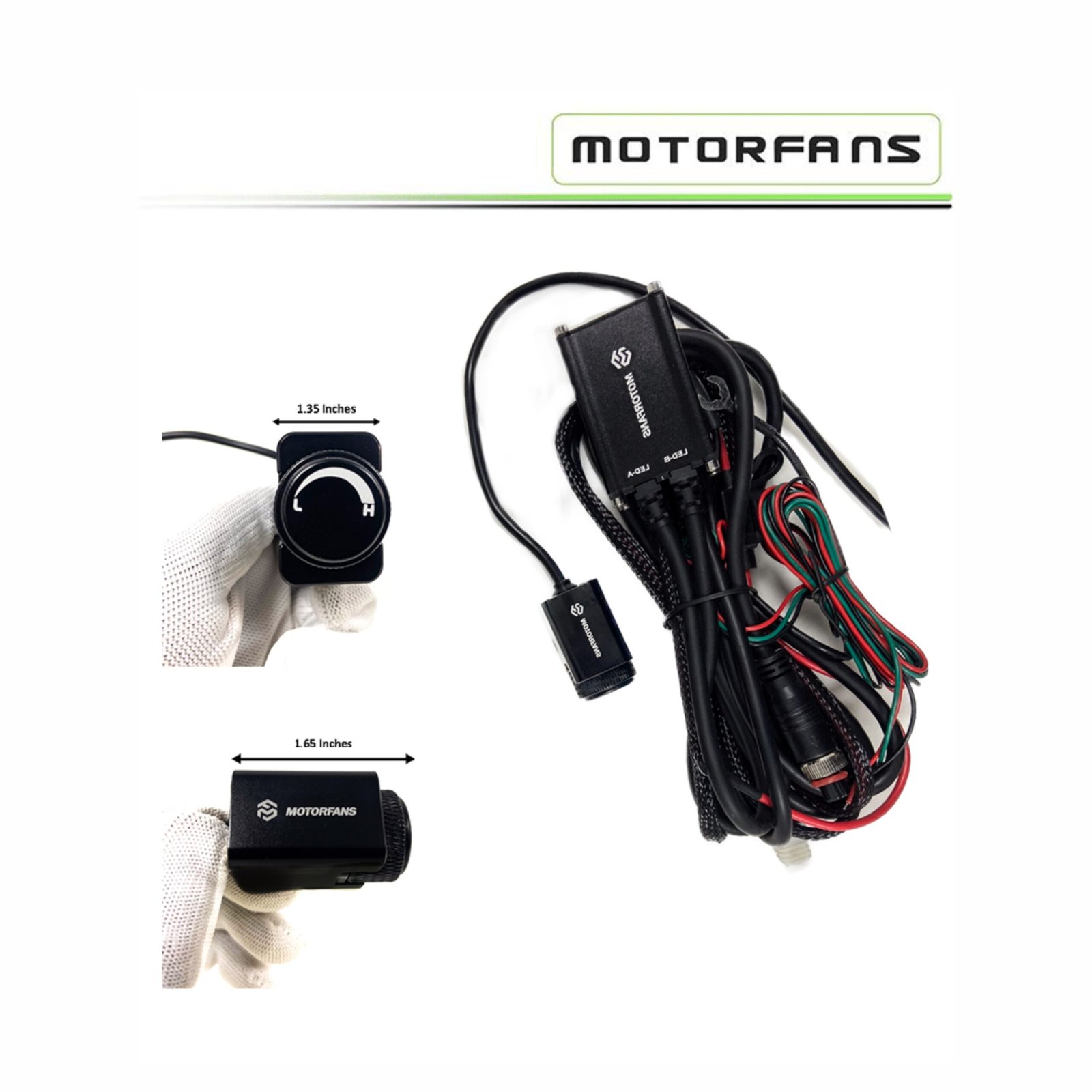 MOTORFANS L6R PRO | 100W (PAIR) FULLY DIMMABLE 6500K 10000LM COMBO BEAM LED AUXILIARY LAMP- HK370609 - Image 4