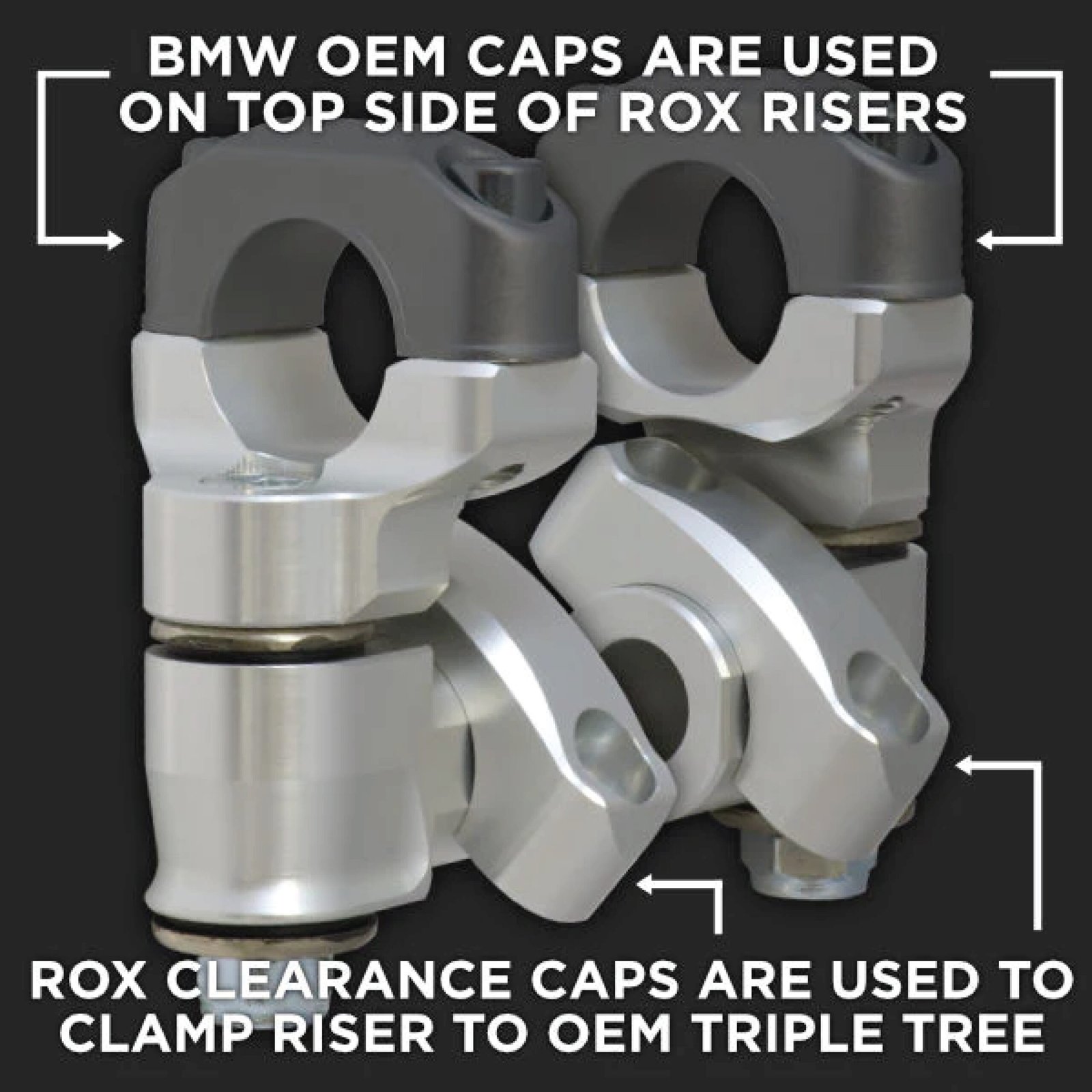 ROX SPEEDEX - ANTI VIBE HANDLEBAR RISER FOR BMW R1200GSA / R1250GSA (13-24) - 1R-AV2GSA - Image 2