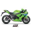 KAWASAKI NINJA ZX10R SC-PROJECT SC1R (26+ CARBON FIBER SLIP-ON EXHAUST WITH DE-CAT LINK PIPE – K47A-DET90C