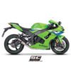 KAWASAKI NINJA ZX10R SC-PROJECT CRT (26+ CARBON FIBER SLIP-ON EXHAUST WITH DE-CAT LINK PIPE – K47A-DET36C