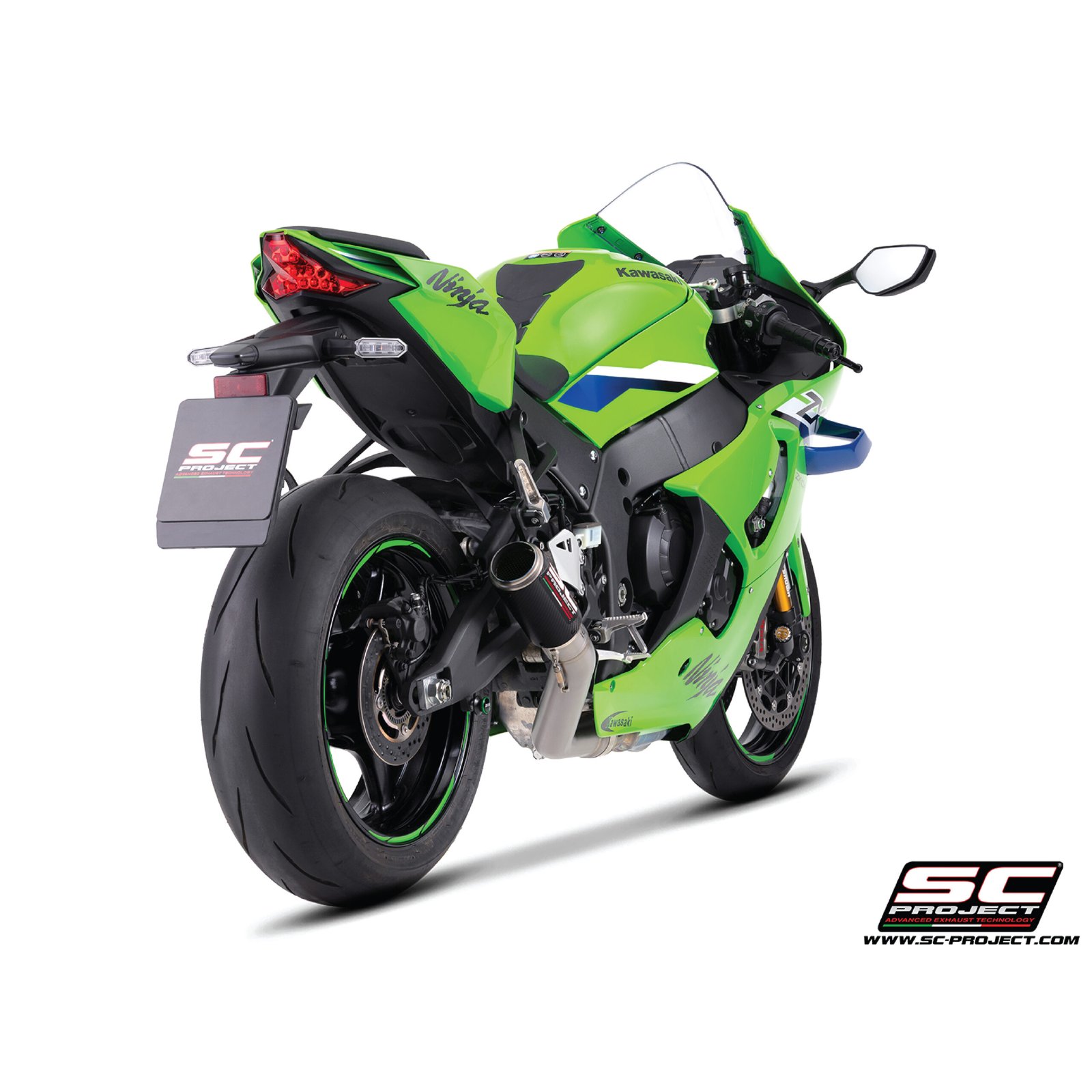 KAWASAKI NINJA ZX10R SC-PROJECT CRT (26+ CARBON FIBER SLIP-ON EXHAUST WITH DE-CAT LINK PIPE – K47A-DET36C - Image 3