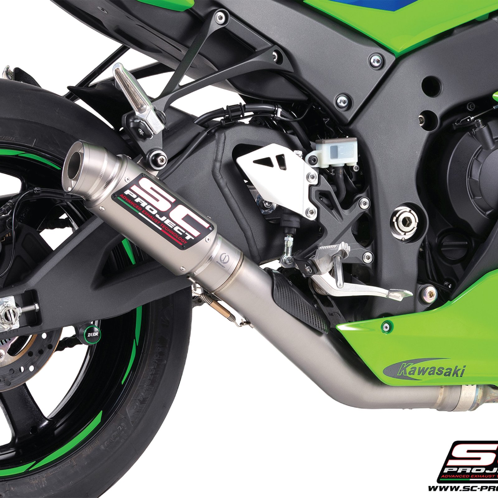 KAWASAKI NINJA ZX10R SC-PROJECT GP70-R (26+ TITANIUM SLIP-ON EXHAUST WITH DE-CAT LINK PIPE – K47A-DET70T - Image 4